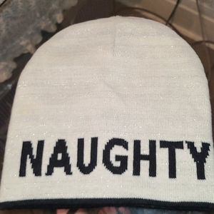 🖤 NWOT NAUGHTY/NICE BEANIE🖤